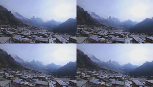 甘肃甘南 扎尕那的冬日高清在线视频素材下载