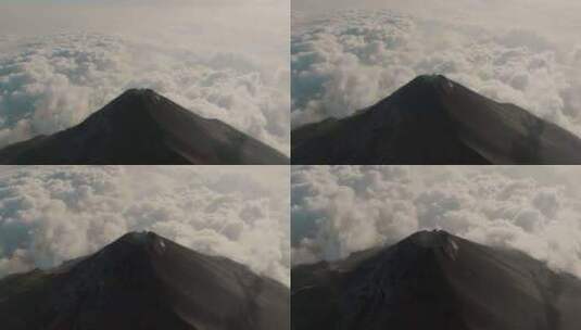 火山，危地马拉，峰，烟高清在线视频素材下载