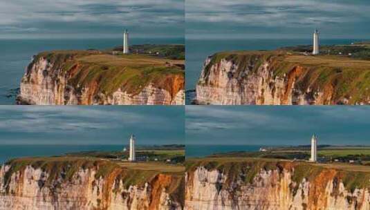 Etretat，诺曼底，海岸，海高清在线视频素材下载