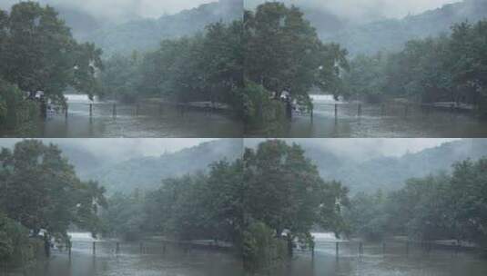 瑶里古镇雨后唯美景色高清在线视频素材下载