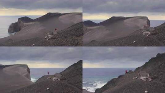 卡佩林霍斯火山费亚尔岛亚速尔群岛落基山上高清在线视频素材下载