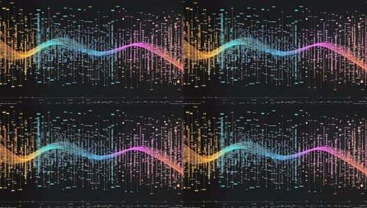 全息抽象科技感粒子动画高清在线视频素材下载