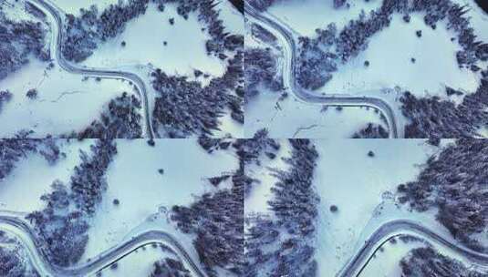 航拍新疆雪山风光高清在线视频素材下载