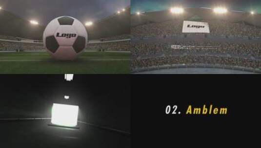 3D体育场LOGO开场AE模板高清AE视频素材下载