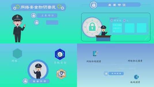 智能互联人工智能网络安全宣传视频片头高清AE视频素材下载