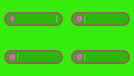 Instagram 订阅 社交 图标 绿幕 按钮高清在线视频素材下载