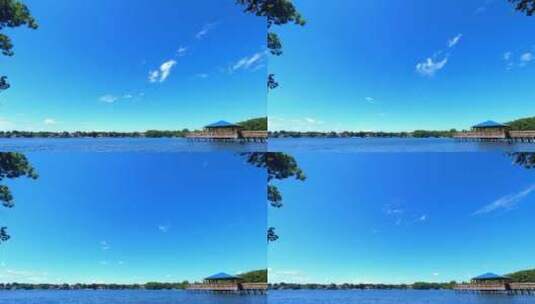 湖边自然风景延时素材高清在线视频素材下载