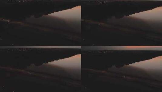 航拍跨江大桥夜景高清在线视频素材下载