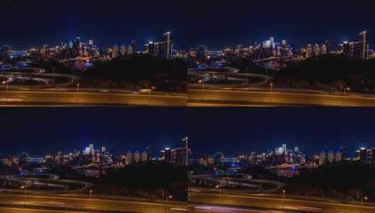 重庆渝中半岛轨迹延时夜景8K高清在线视频素材下载