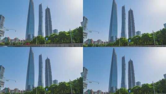 上海浦东三件套_东方明珠塔_上海中心大厦4K高清在线视频素材下载