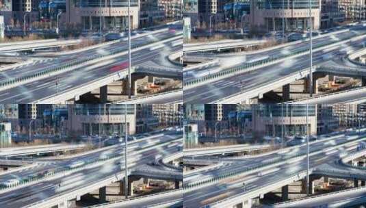 城市立交桥交通延时高清在线视频素材下载
