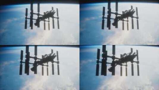 拍摄地球上空的宇宙飞船高清在线视频素材下载