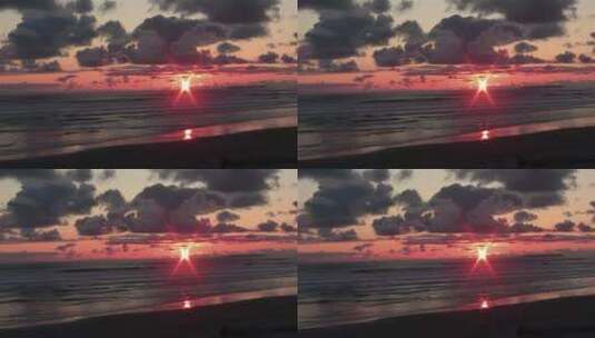 海边美丽的日落高清在线视频素材下载