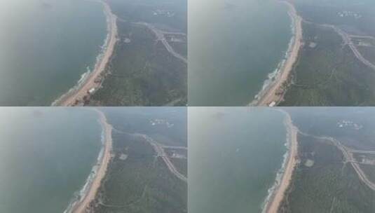 2022航拍深圳大鹏新区西涌沙滩海浪高清在线视频素材下载
