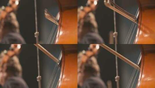 演奏大提琴的特写高清在线视频素材下载