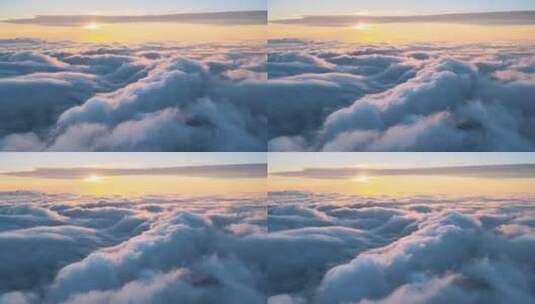 云海日出延时摄影穿云日出日落背景东方4K高清在线视频素材下载