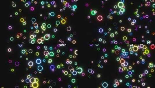 彩色霓虹圆圈粒子视频带通道高清在线视频素材下载