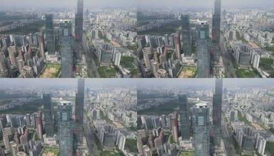 航拍广西南宁城市风光地标建筑高清在线视频素材下载