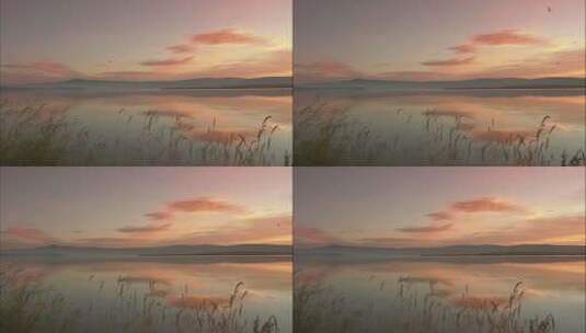 黄昏夕阳下的美景高清在线视频素材下载
