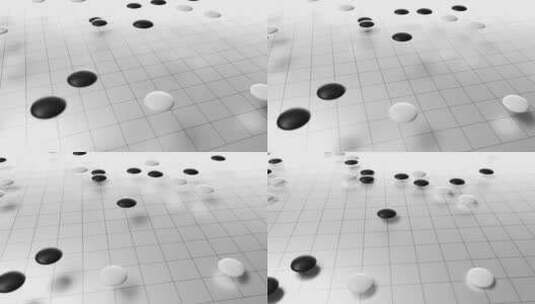 抽象概念的围棋和高端地产素材 3D渲染高清在线视频素材下载