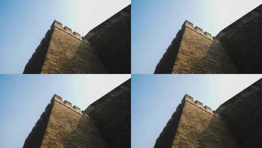 北京古观象台城墙影子变化高清在线视频素材下载