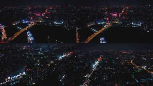 广州海珠区夜景航拍高清在线视频素材下载