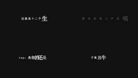 王力宏-十二生肖歌词视频素材高清在线视频素材下载