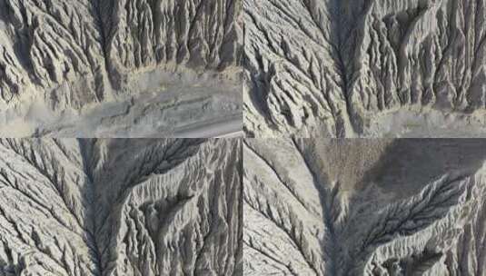 新疆独山子大峡谷特写航拍高清在线视频素材下载