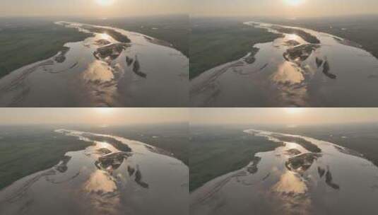 长河落日圆母亲河黄河高清在线视频素材下载