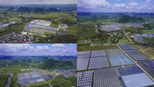 4k航拍贵州大山里大棚种植基地 1高清在线视频素材下载