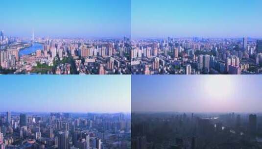 360°环绕航拍广州城市摩天建筑群繁华全景高清在线视频素材下载