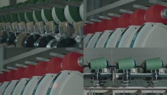 羊毛 纺织工厂特写高清在线视频素材下载