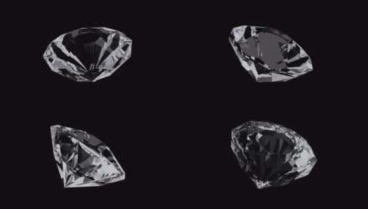 三维钻石展示带通道高清在线视频素材下载