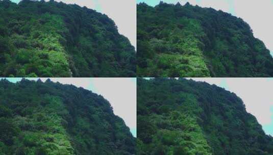 陡峭山崖上的光影变幻高清在线视频素材下载