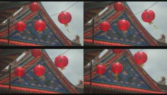 新年和元宵节期间的中国新年庙会。高清在线视频素材下载
