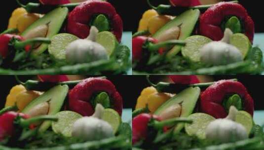 厨房烹饪蔬菜水果烤肉调味视频高清在线视频素材下载