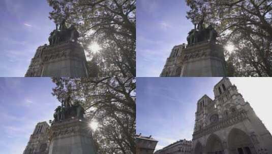 法国巴黎圣母院高清在线视频素材下载