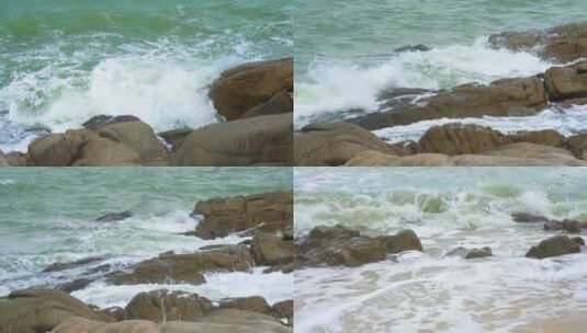 蔚蓝大海海浪浪花高清在线视频素材下载