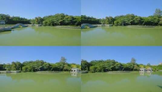 中式公园湖面湖水高清在线视频素材下载