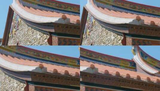 蓝天寺庙屋顶高清在线视频素材下载