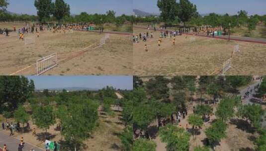 斯巴达勇士少年儿童户外体育运动比赛高清在线视频素材下载