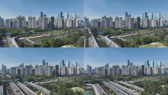 深圳南山区高新科技园航拍高清在线视频素材下载