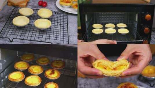 蛋挞制作过程高清在线视频素材下载