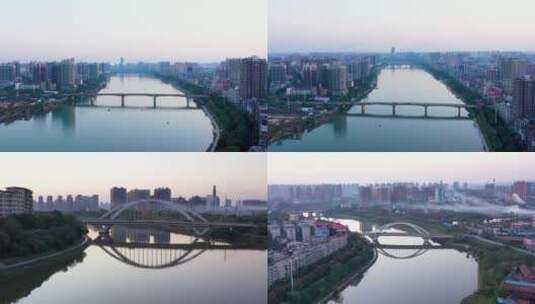 夕阳下的衡阳市区2高清在线视频素材下载