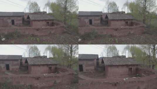 中国西部四川大凉山高原乡村老屋航拍高清在线视频素材下载