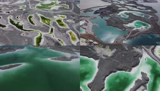 色彩斑斓的盐湖高清在线视频素材下载