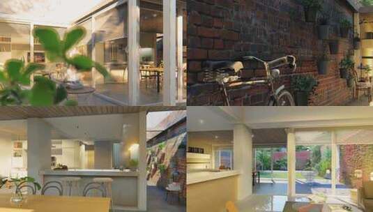 三维动画阳光居家休闲场所视频素材高清在线视频素材下载