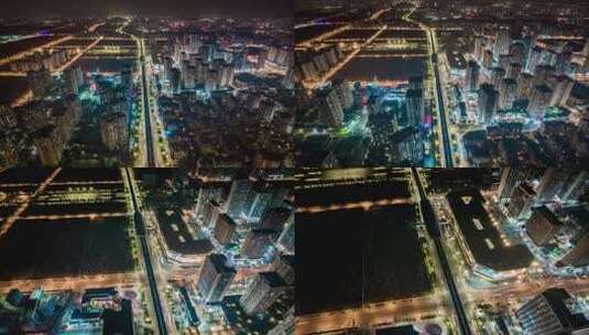 重庆高新区CBD夜景航拍延时高清在线视频素材下载