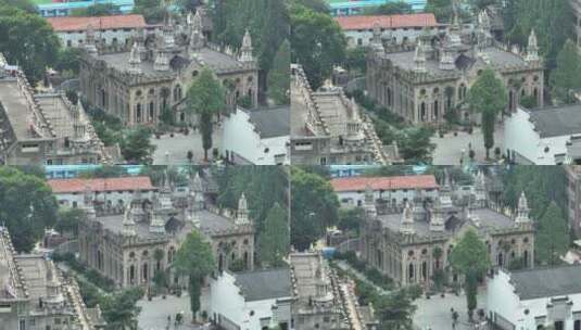 航拍武汉旅游地标古建筑古德寺高清在线视频素材下载