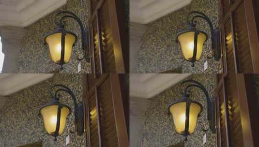 老洋房的壁灯 写意空镜头高清在线视频素材下载